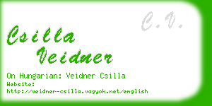 csilla veidner business card